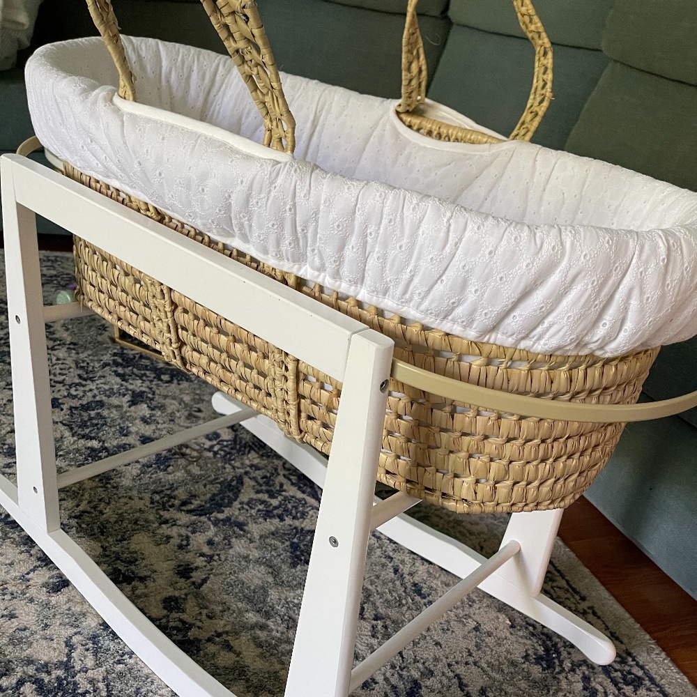 Moses basket for baby with bedding set
